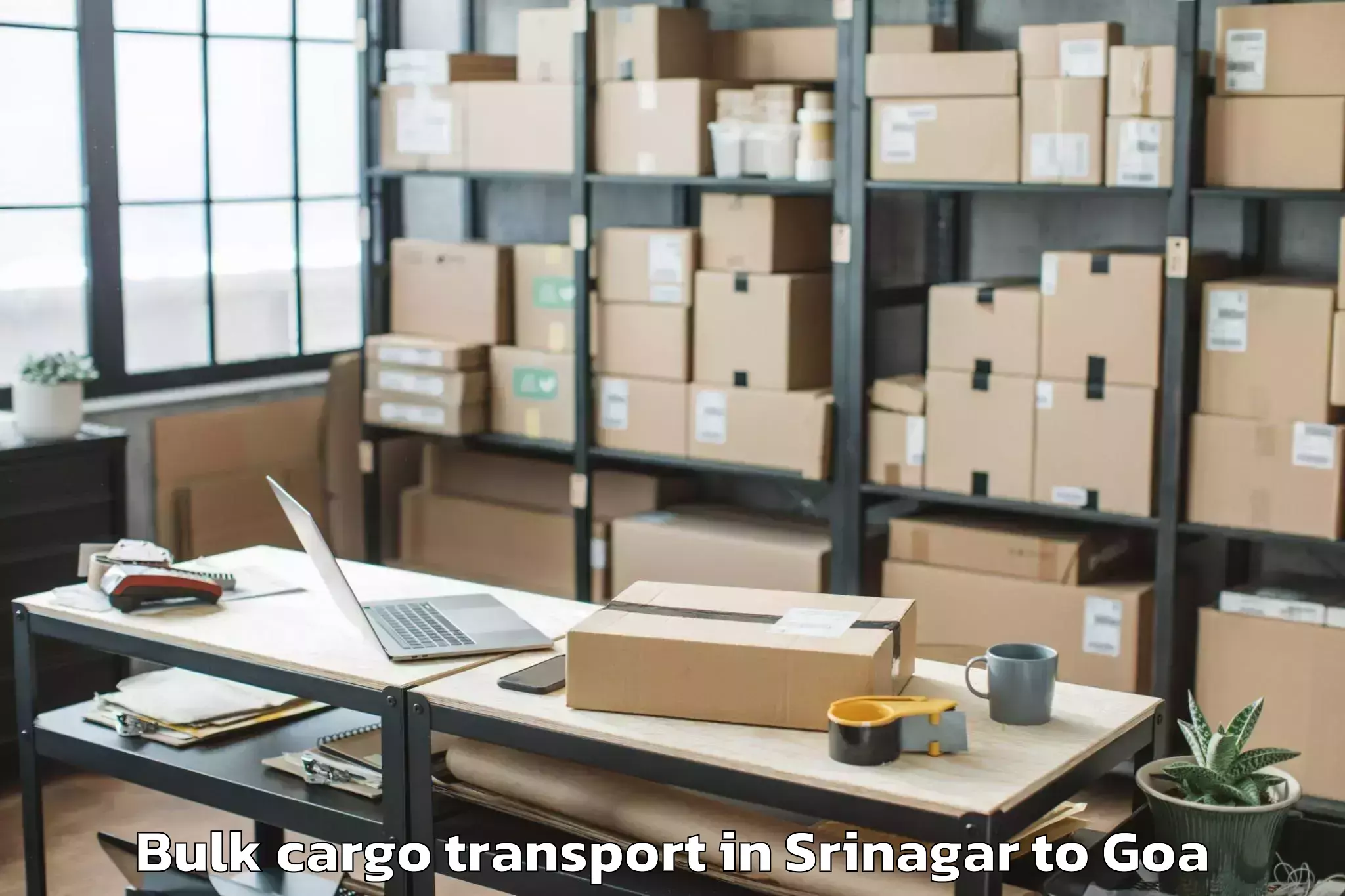 Quality Srinagar to Goa Airport Goi Bulk Cargo Transport